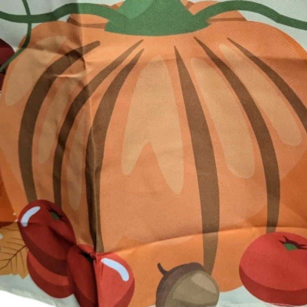Adult Unisex One Size fits all Friendsgiving Apron Autumn Pumpkins Orange A-011